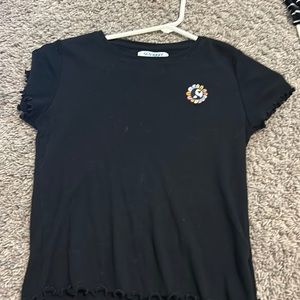 Tight fit black old navy girls shirt.